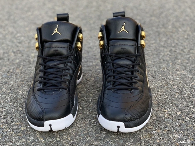Black Air 'Reptile' Metallic Gold-White Jordan AO6068-007 Retro 12 0809